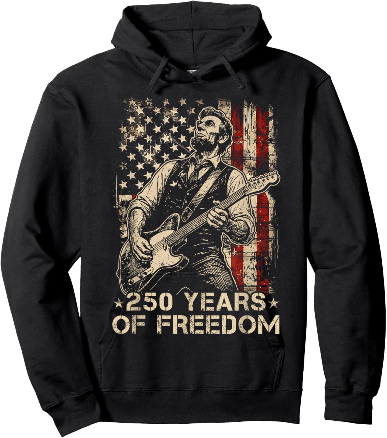 250 Years of Freedom 250th Anniversary US Patriotic 4th July Hoodie - Hoodie | Black