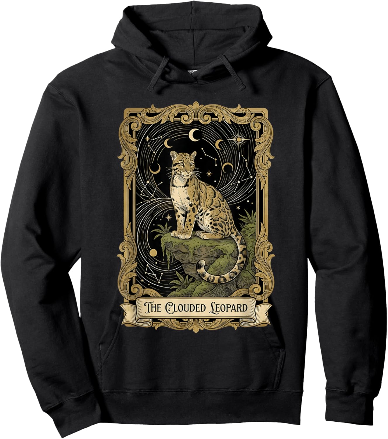 Clouded Leopard Tarot Hoodie - Hoodie | Black