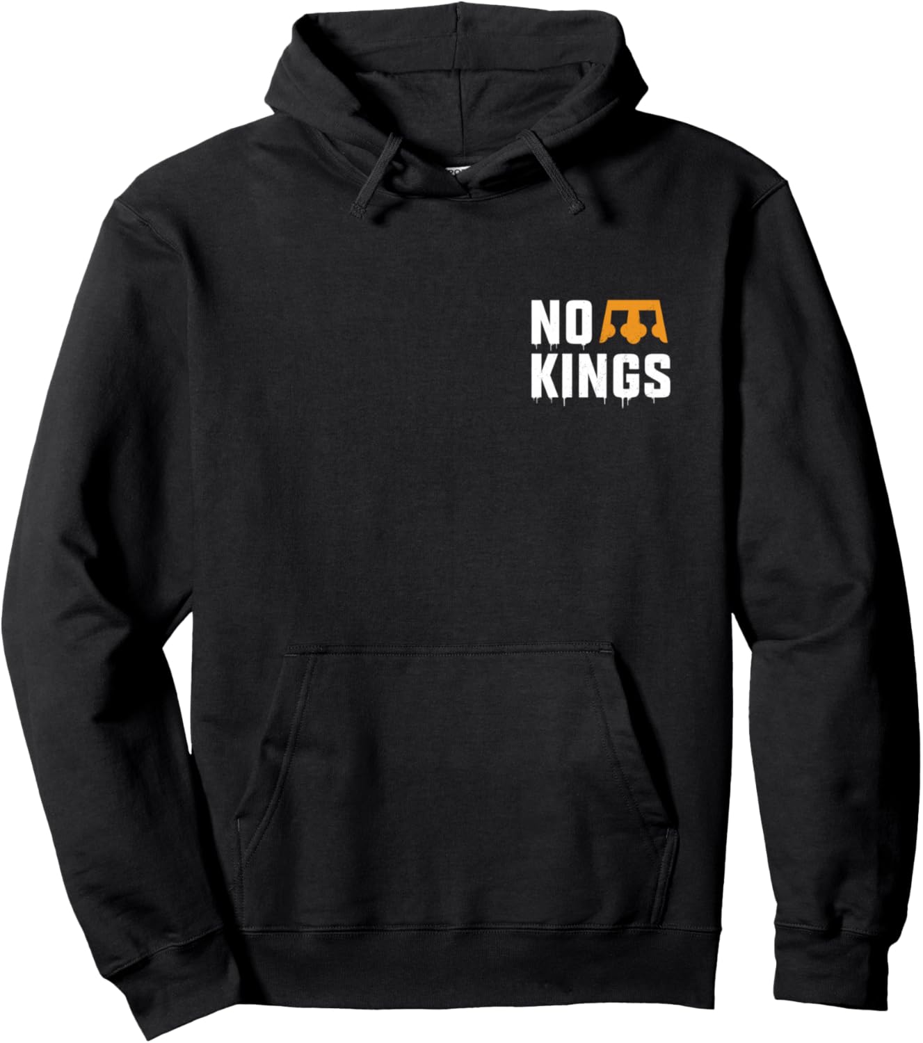 No Kings Two Sided Front Back Nope Vintage Hoodie - Hoodie | Black