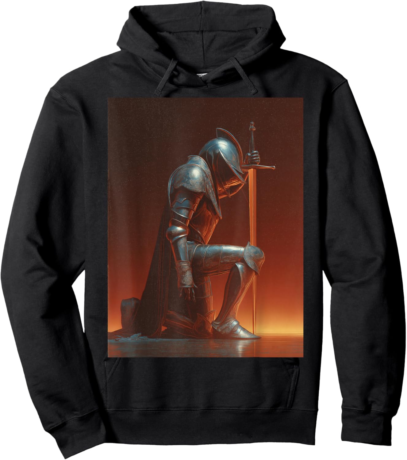 Art Chevalier agenouillé Hoodie - Hoodie | Black