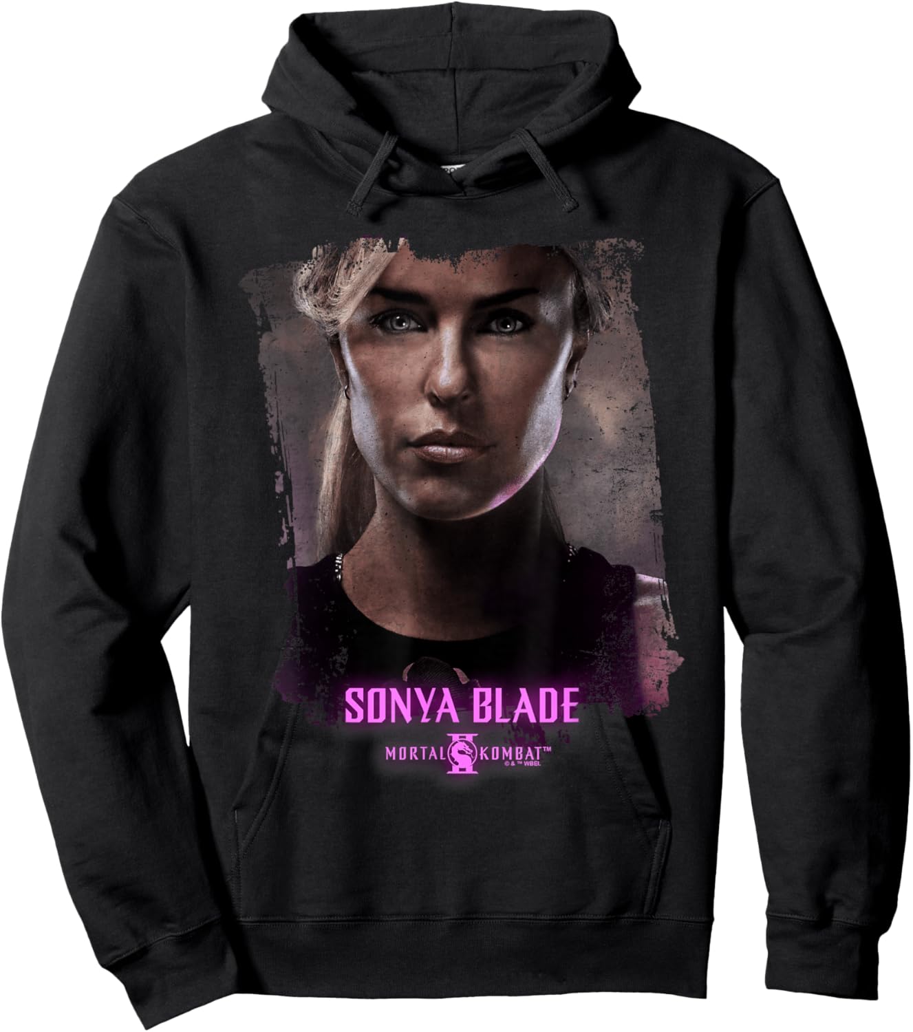 Mortal Kombat 2 Sonya Blade Portrait Hoodie - Hoodie | Black