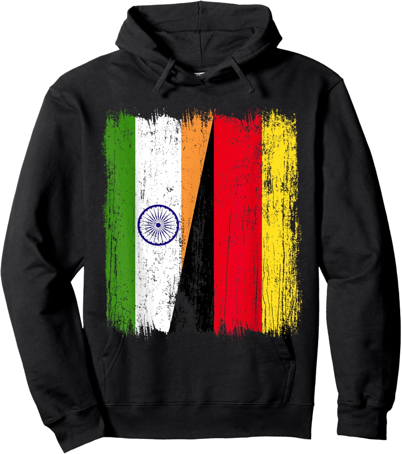 India Germany Half Flag Indian German Heritage Hoodie - Hoodie | Black