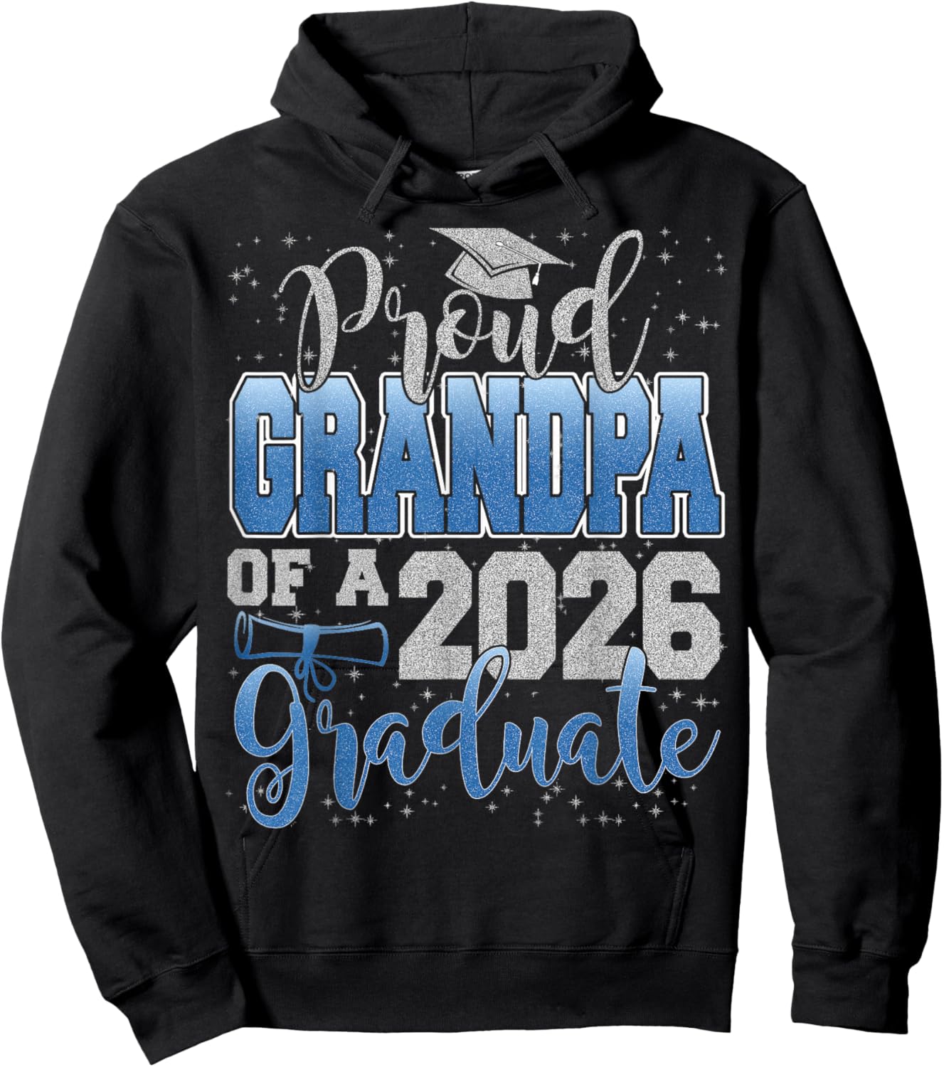 Proud Grandpa of a Class of 2026 Graduate Senior Graduation Hoodie - Hoodie | Black