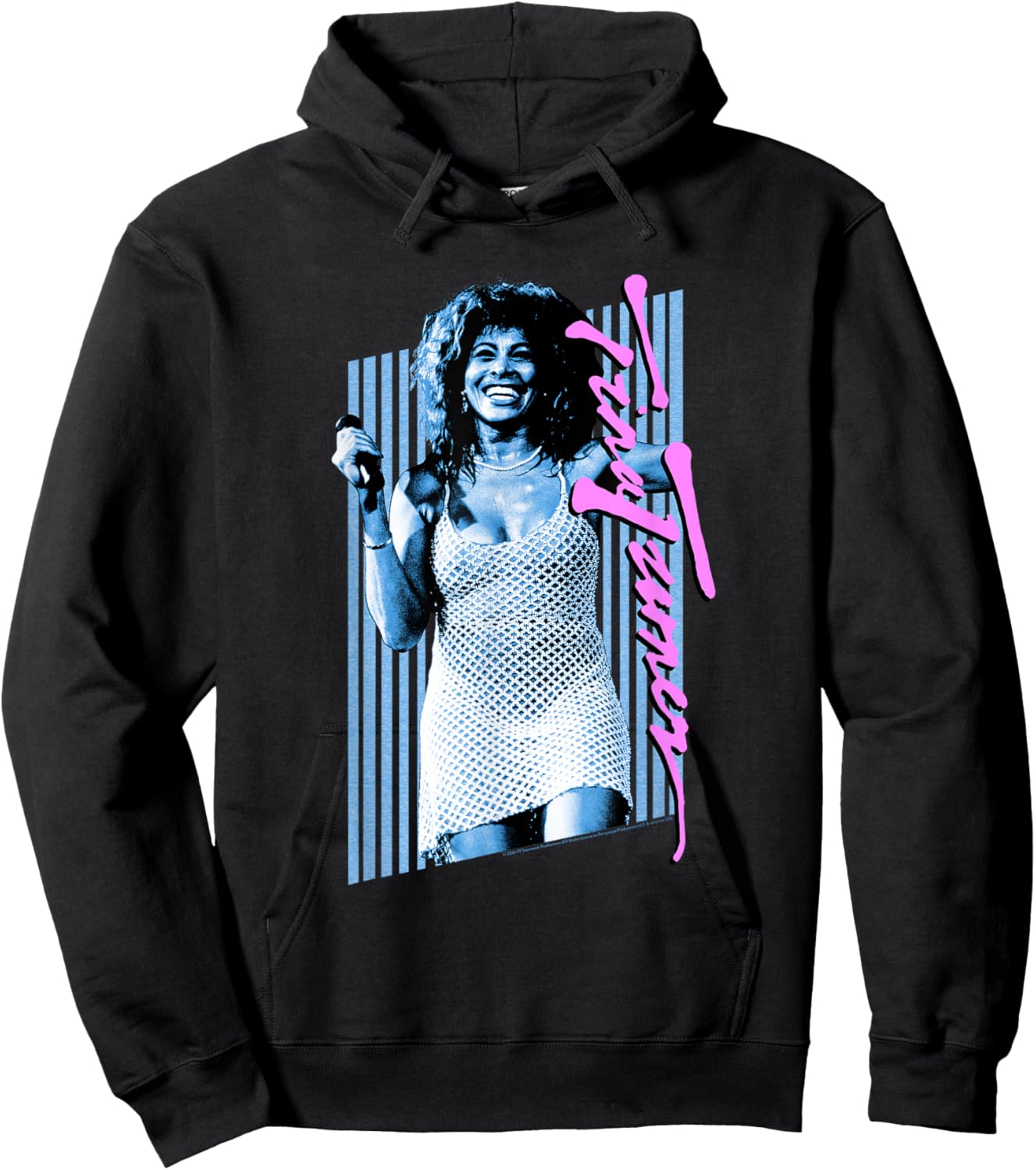 Tina Turner Blue Stripes Hoodie - Hoodie | Black