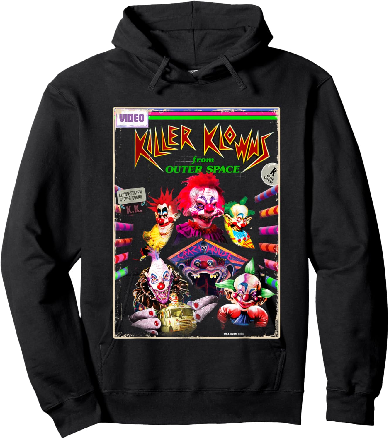 Killer Klowns from Outer Space Klown System Retro Poster Hoodie - Hoodie | Black