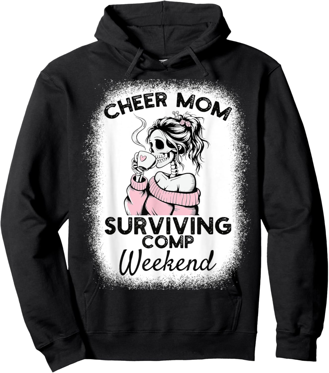 Cheer Mom Surviving Comp weekend Cheerleading Hoodie - Hoodie | Black