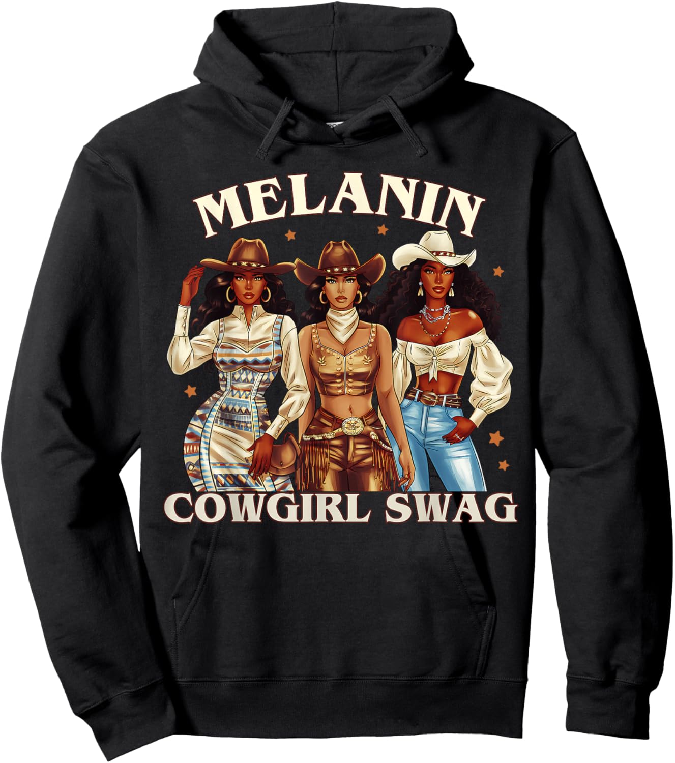 Black Women African Melanin Cowgirl Swag Black History Women Hoodie - Hoodie | Black