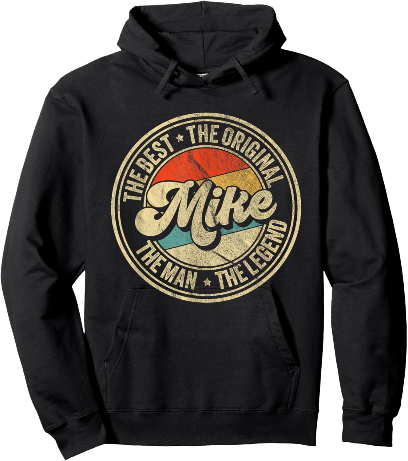 Retro Mike Name Saying Funny Mike Hoodie - Hoodie | Black