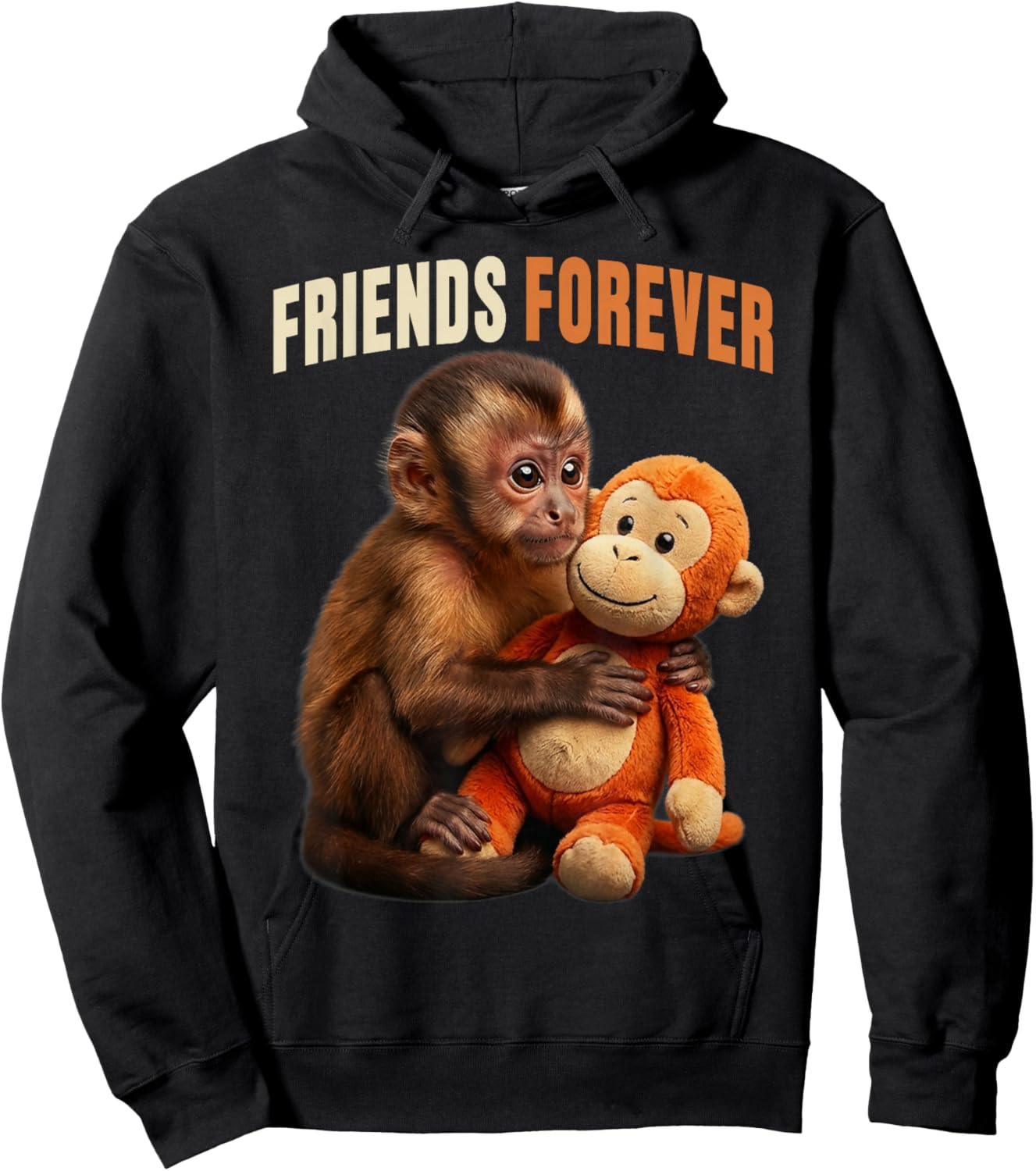 Baby Monkey Punch Friends Forever Hoodie - Hoodie | Black
