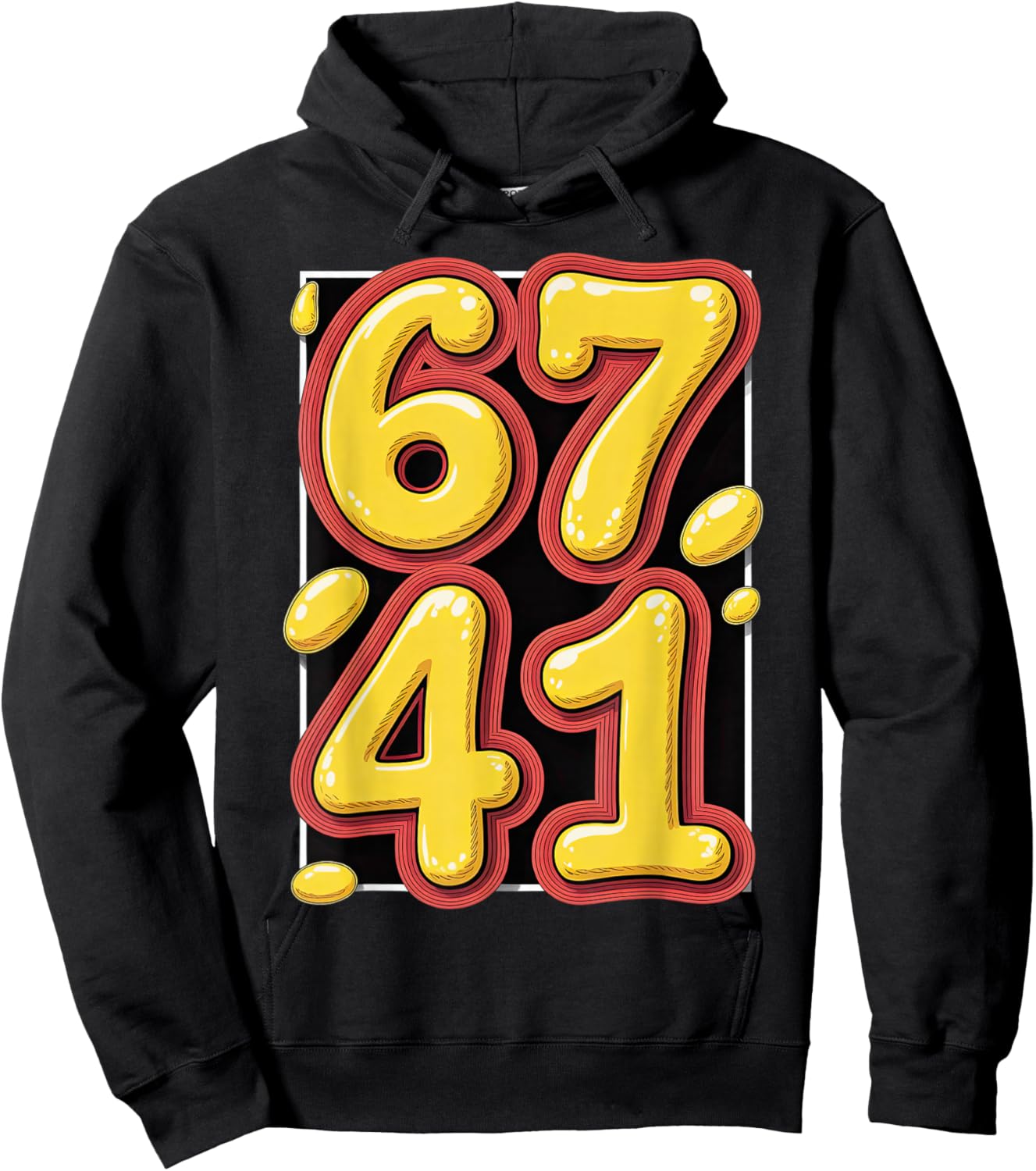 Funny Six Seven 67 41 Forty One Brain Rot Boys Alpha Slang Hoodie - Hoodie | Black