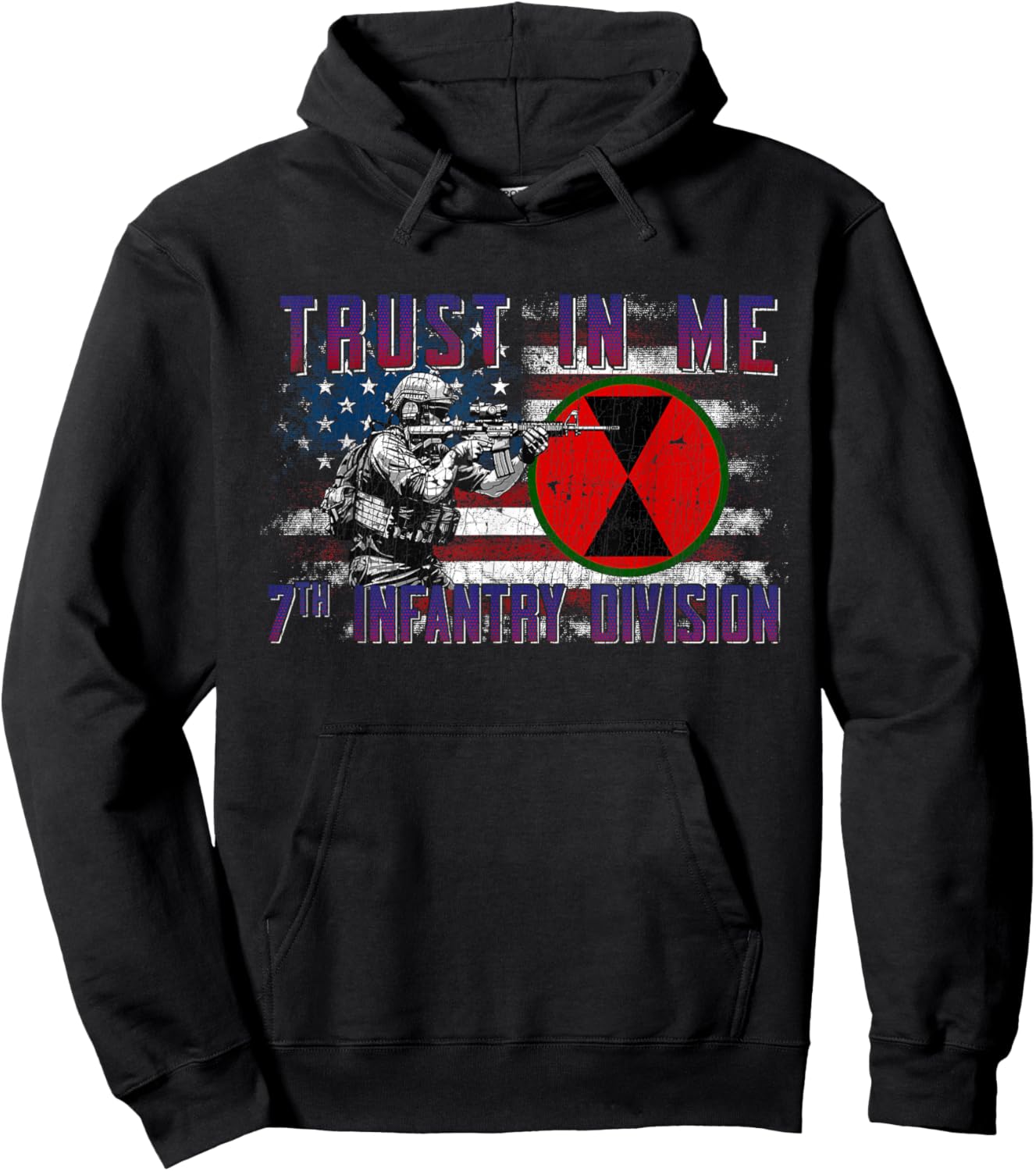 7th Infantry Division 7th ID Trust In Me Bayonet Division Hoodie - Hoodie | Black