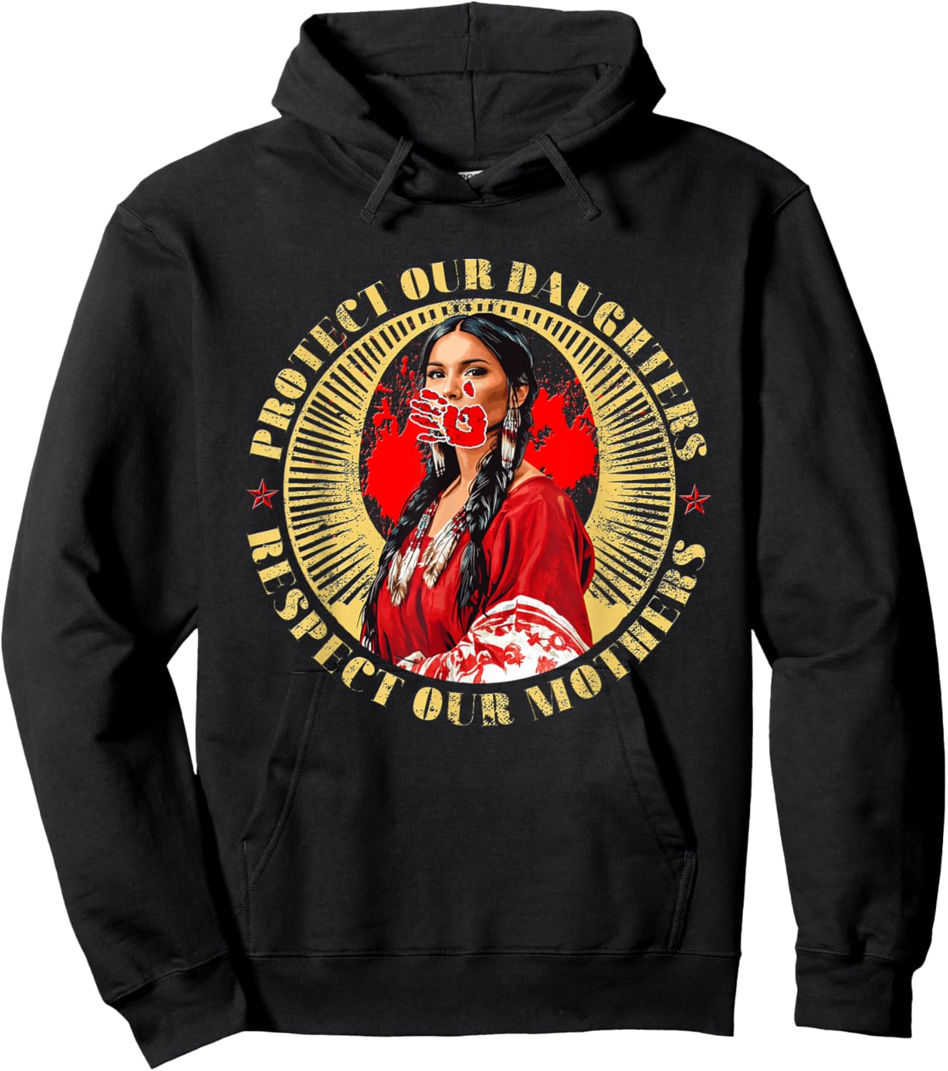 MMIW Awareness Indigenous Women Stolen Sisters Native Art Hoodie - Hoodie | Black