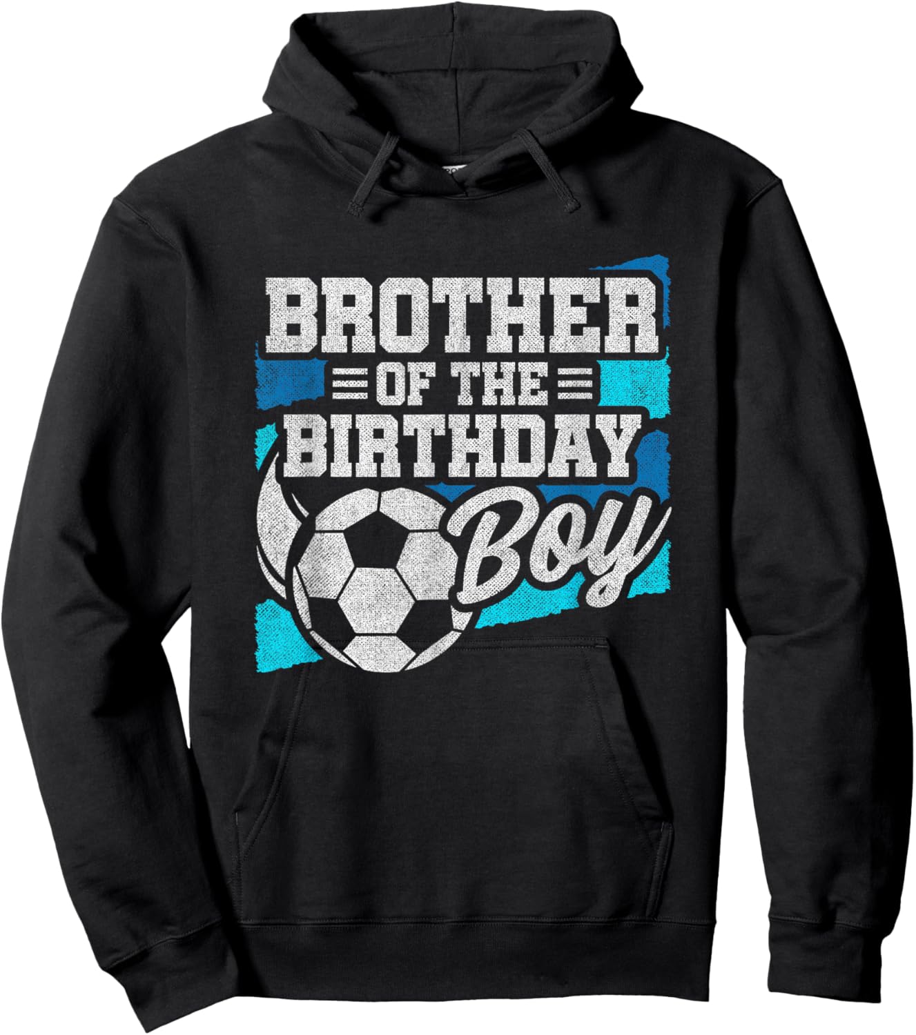 Soccer Birthday - Birthday Brother - Boys Soccer Birthday Hoodie - Hoodie | Black