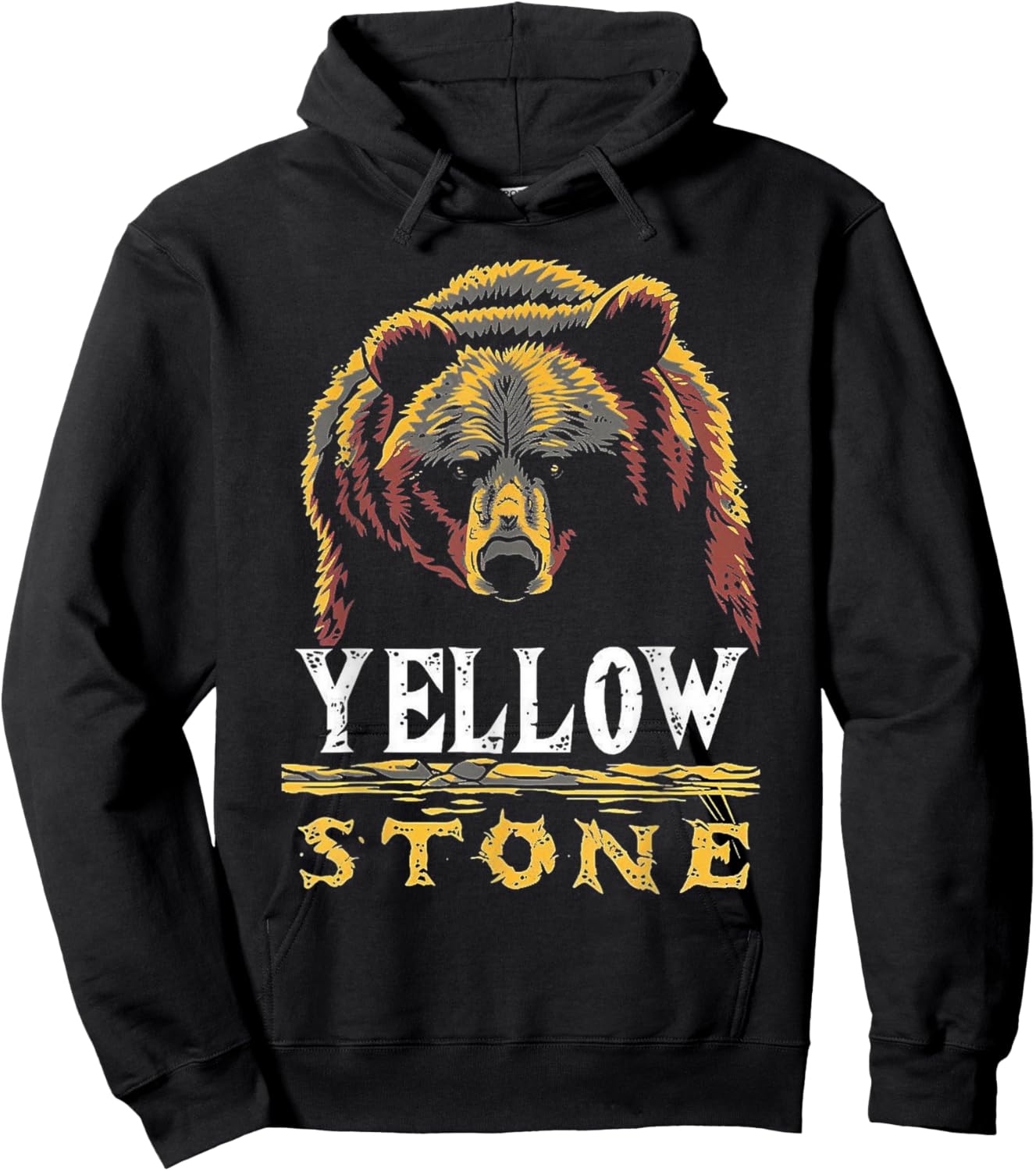 Yellowstone - US National Park Vintage Men Women Kids Retro Hoodie - Hoodie | Black
