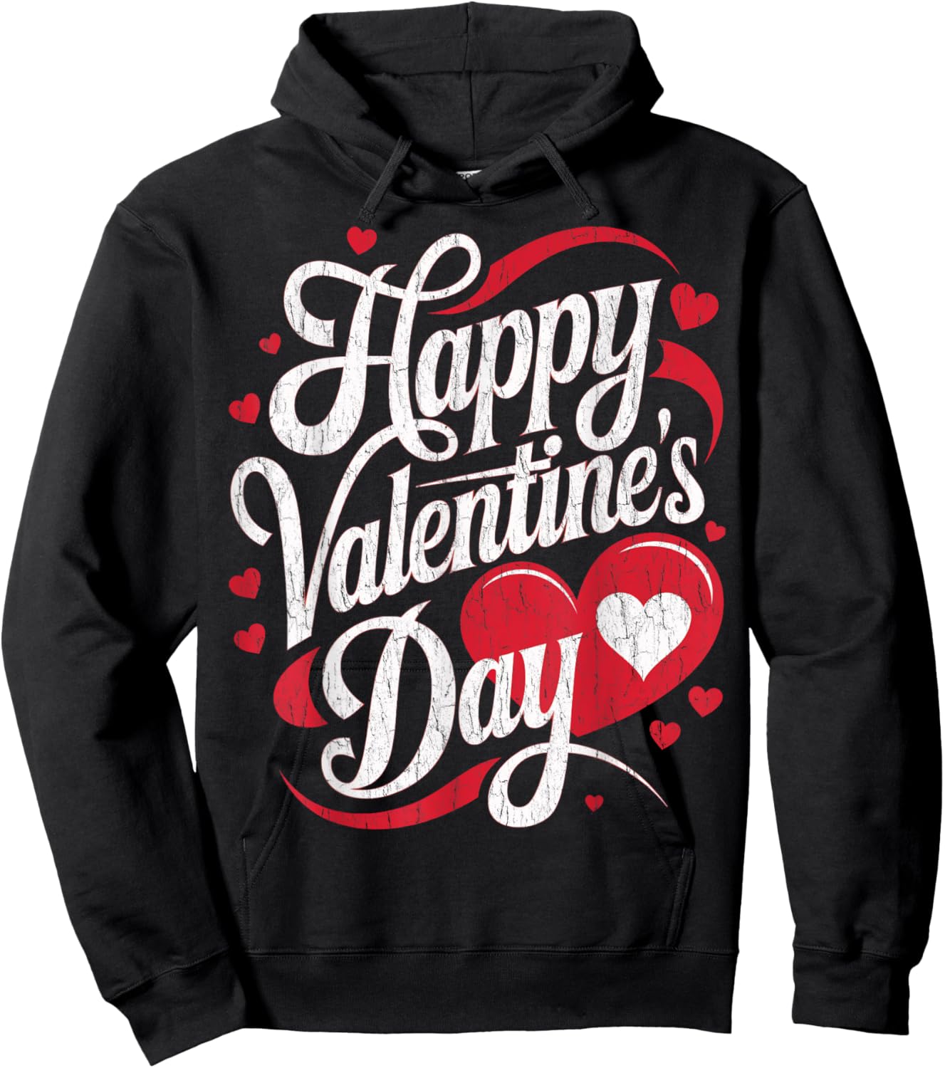 Happy Valentine's Day Valentines Day Hoodie - Hoodie | Black