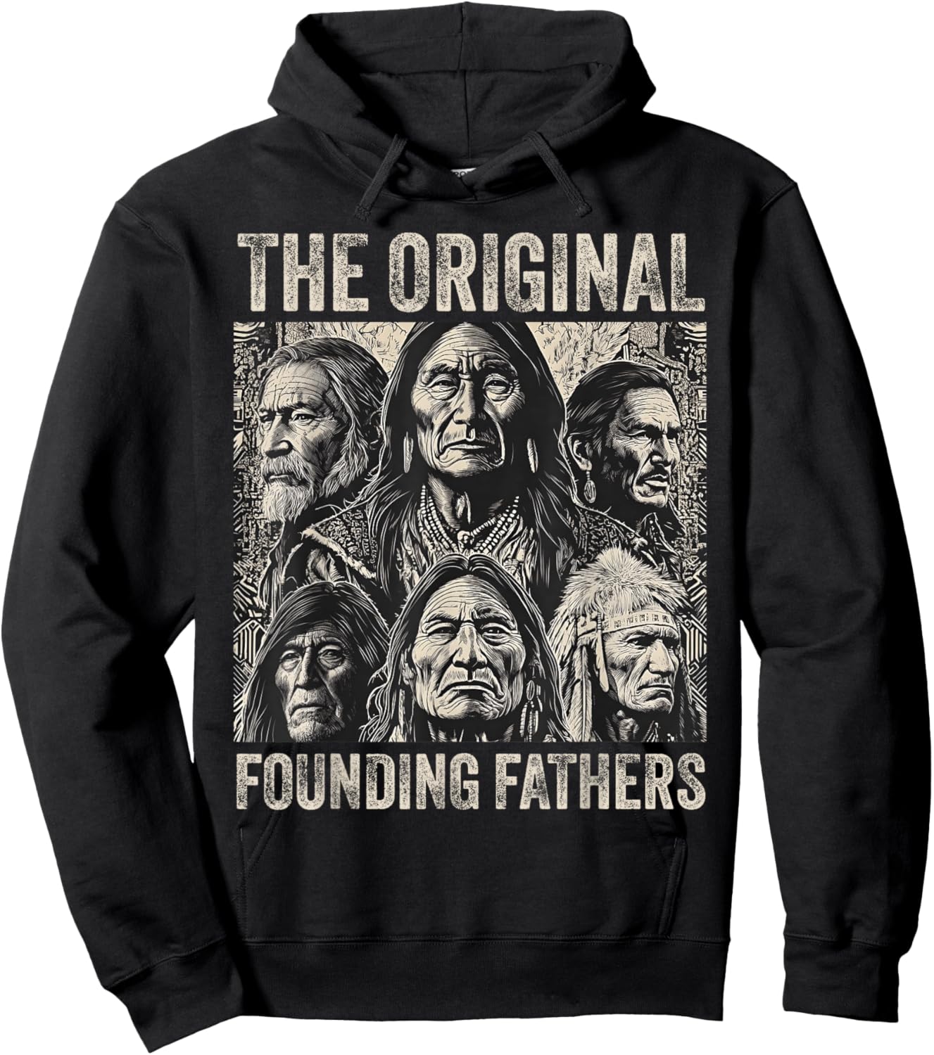 Original Founding Fathers Native American Tribe Hoodie - Hoodie | Black