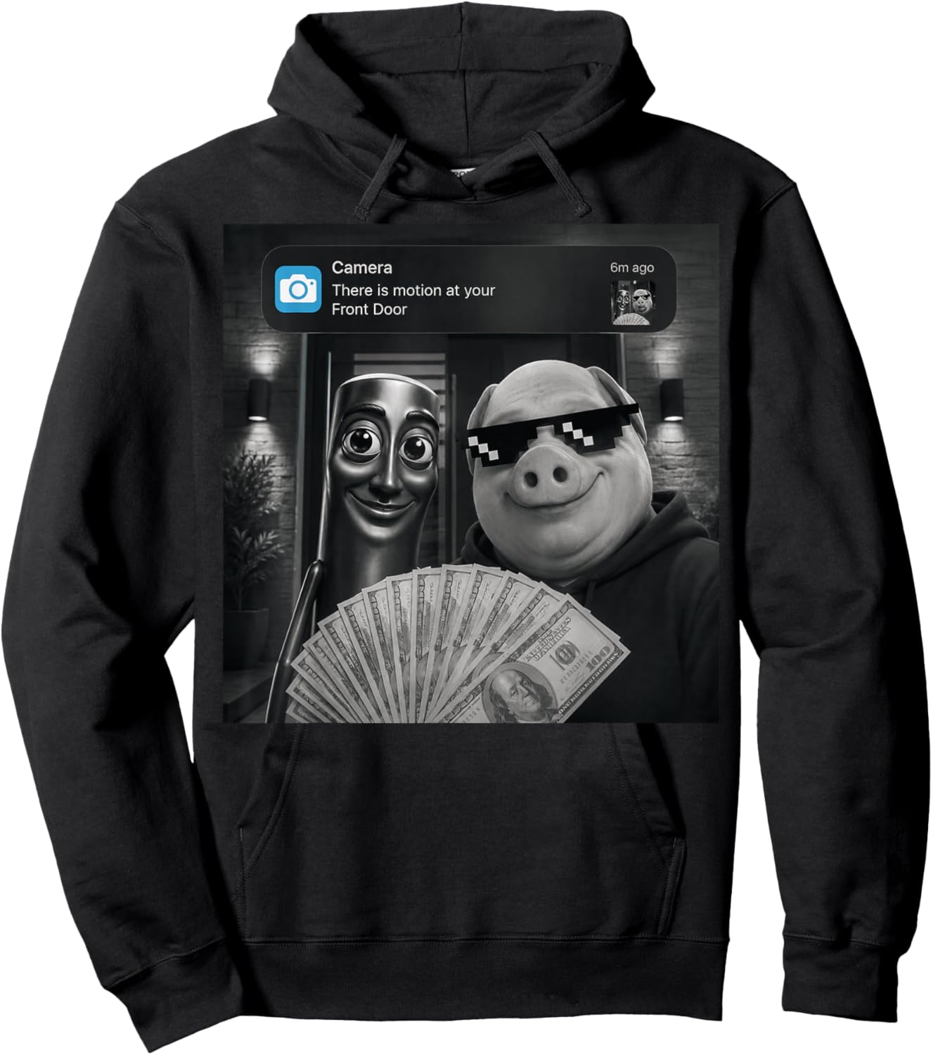 Tung Tung Tung Sahur John Pork Meme Brainrot for Kids Hoodie - Hoodie | Black