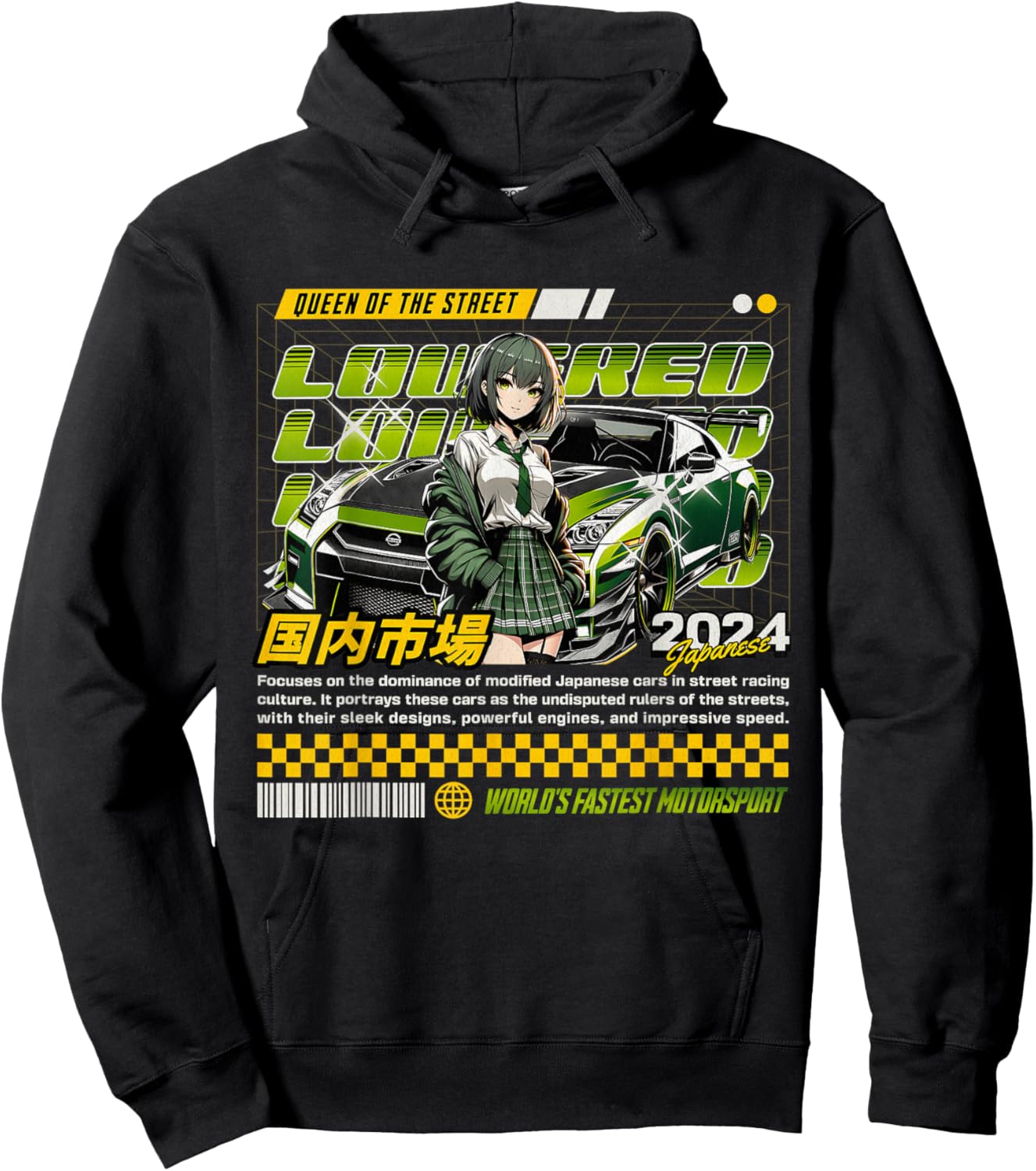 JDM Tokyo Japan Drift Race Car Tuning Retro Vintage Graphic Hoodie - Hoodie | Black