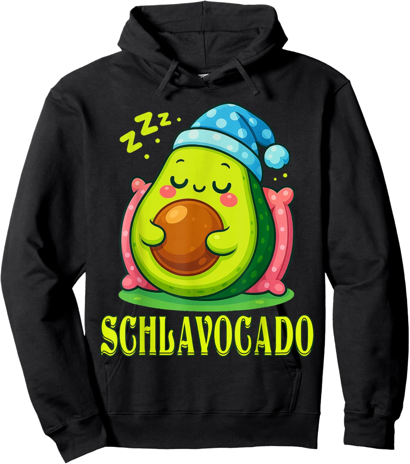 Schlavocado Offiziell Schlafshirt Schlafanzug Schlaf Avocado Hoodie - Hoodie | Black