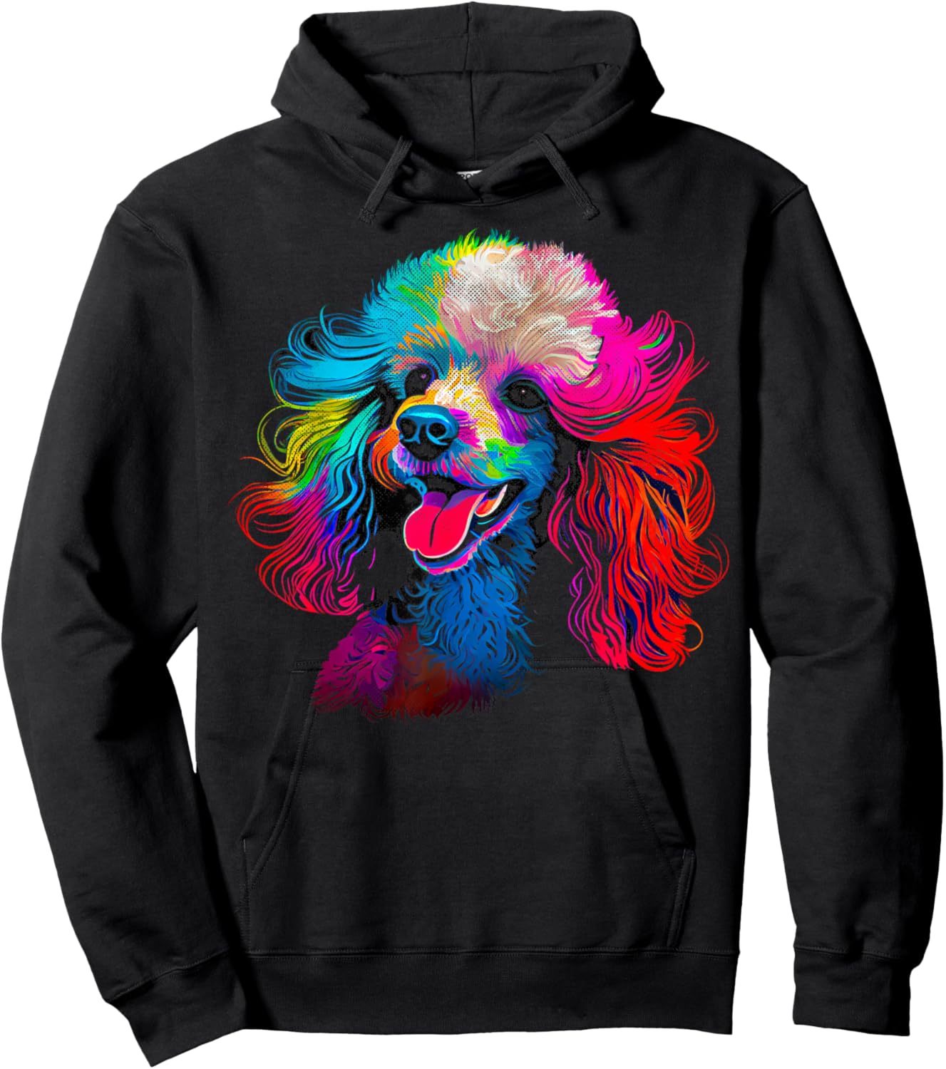 A Poodle Face Dog Black Hoodie - Hoodie | Black