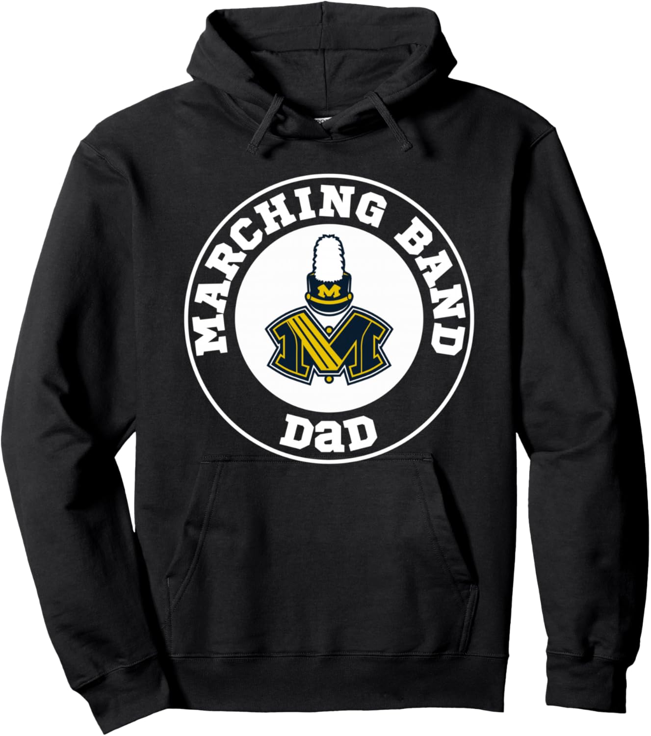 Monroe Hornets Band Boosters Marching Band Dad Solid Hoodie - Hoodie | Black