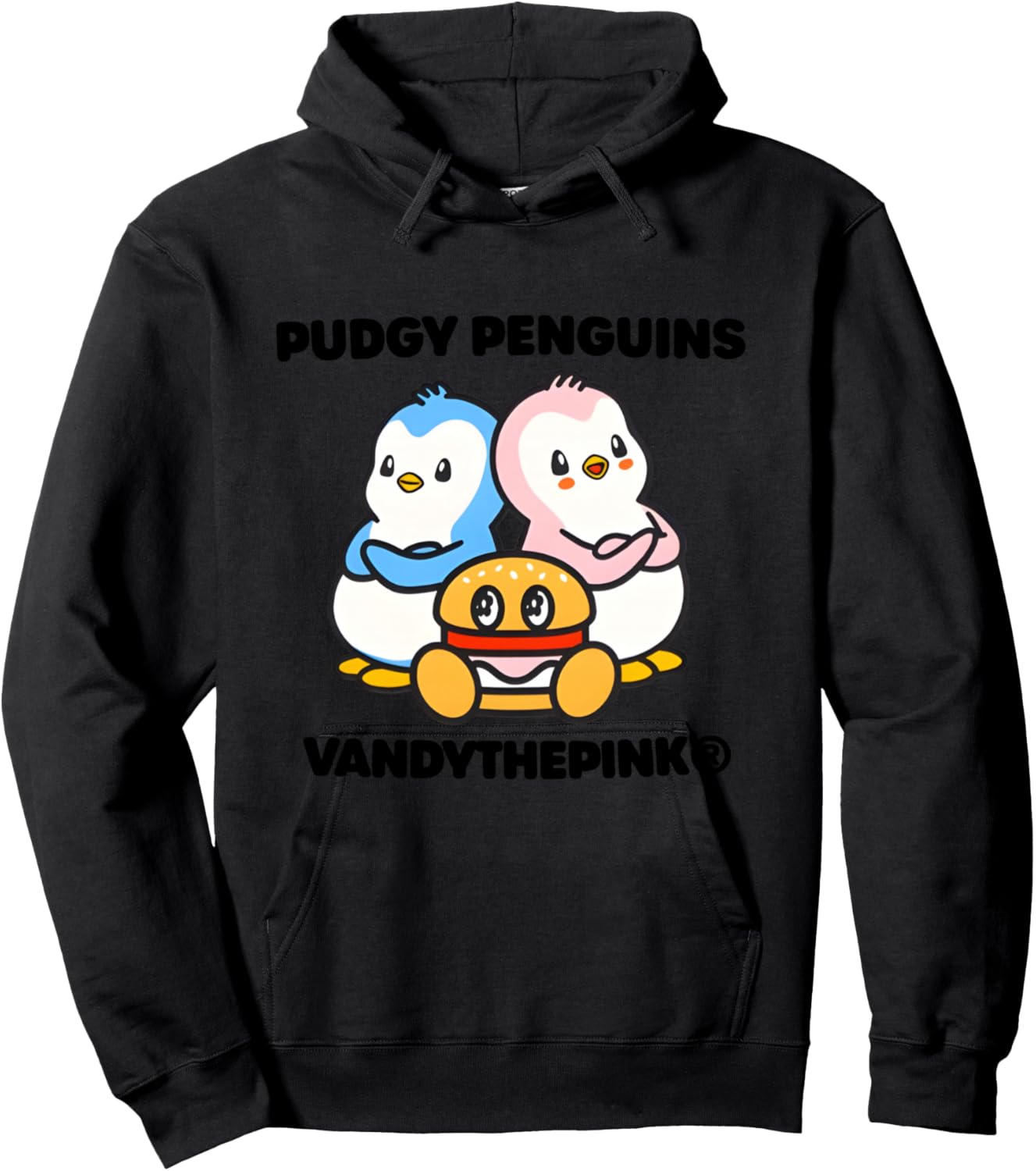 Penguins Pudgy Vandy The Pink Hoodie - Hoodie | Black