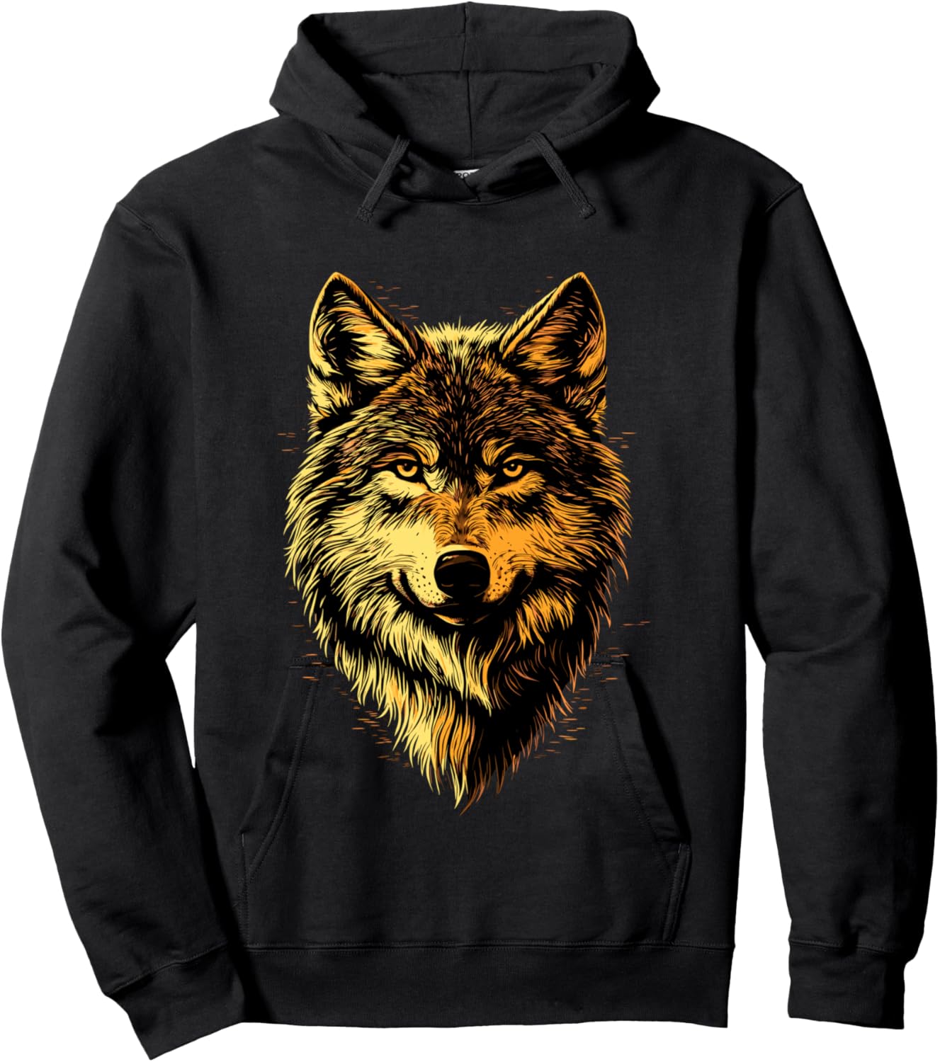 Loup Motif J'aime Les Loups Meute de Loups Loup Sauvage Manche Longue Hoodie - Hoodie | Black