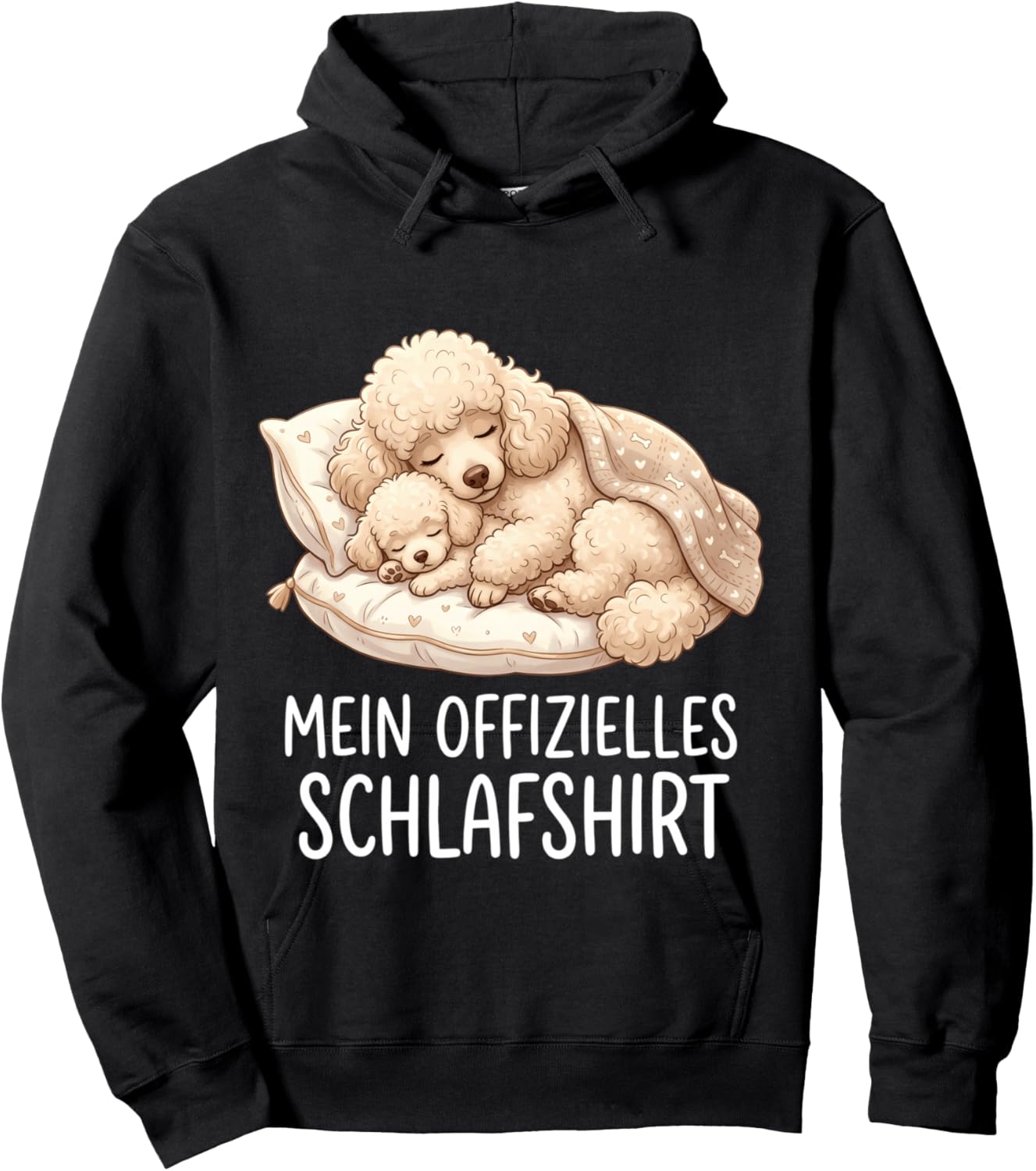Pudel Mein Offizielles Schlaf Langarmshirt Hoodie - Hoodie | Black
