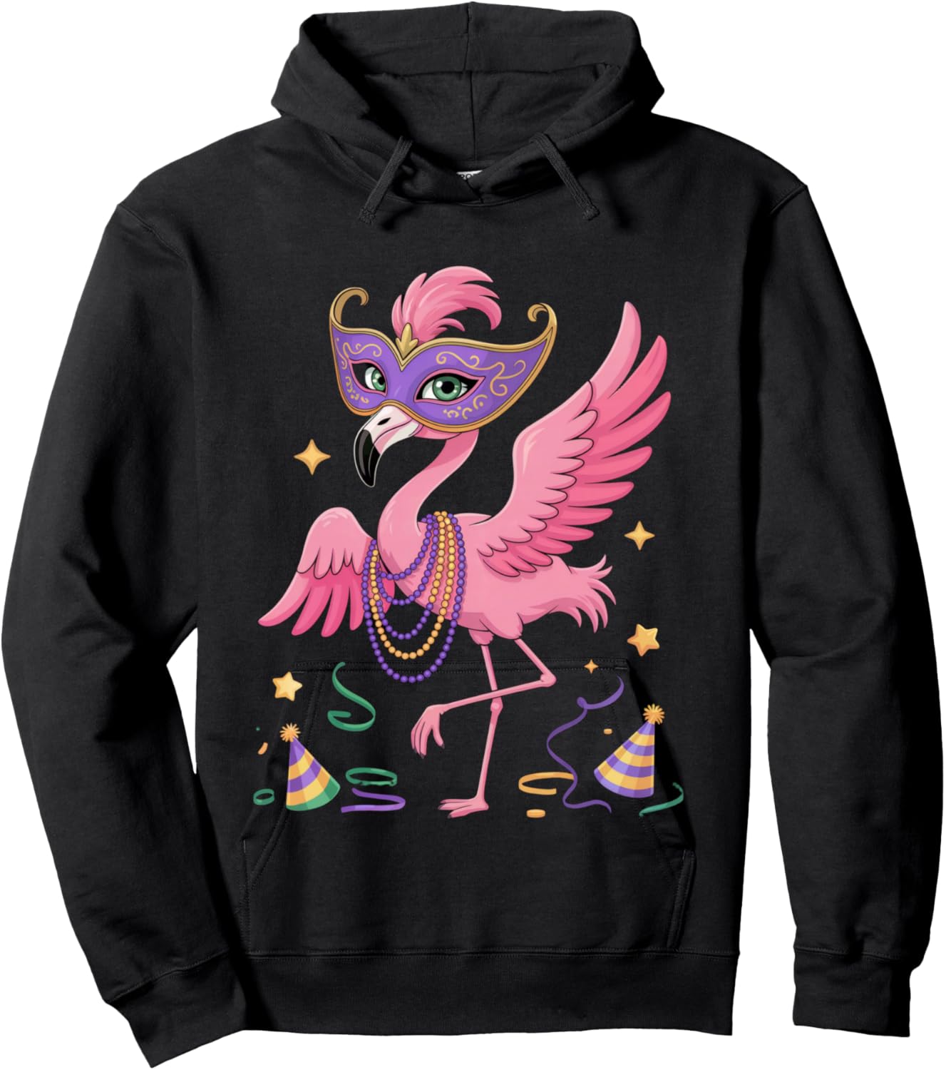 Mardi Gras Costume and Men Hoodie - Hoodie | Black