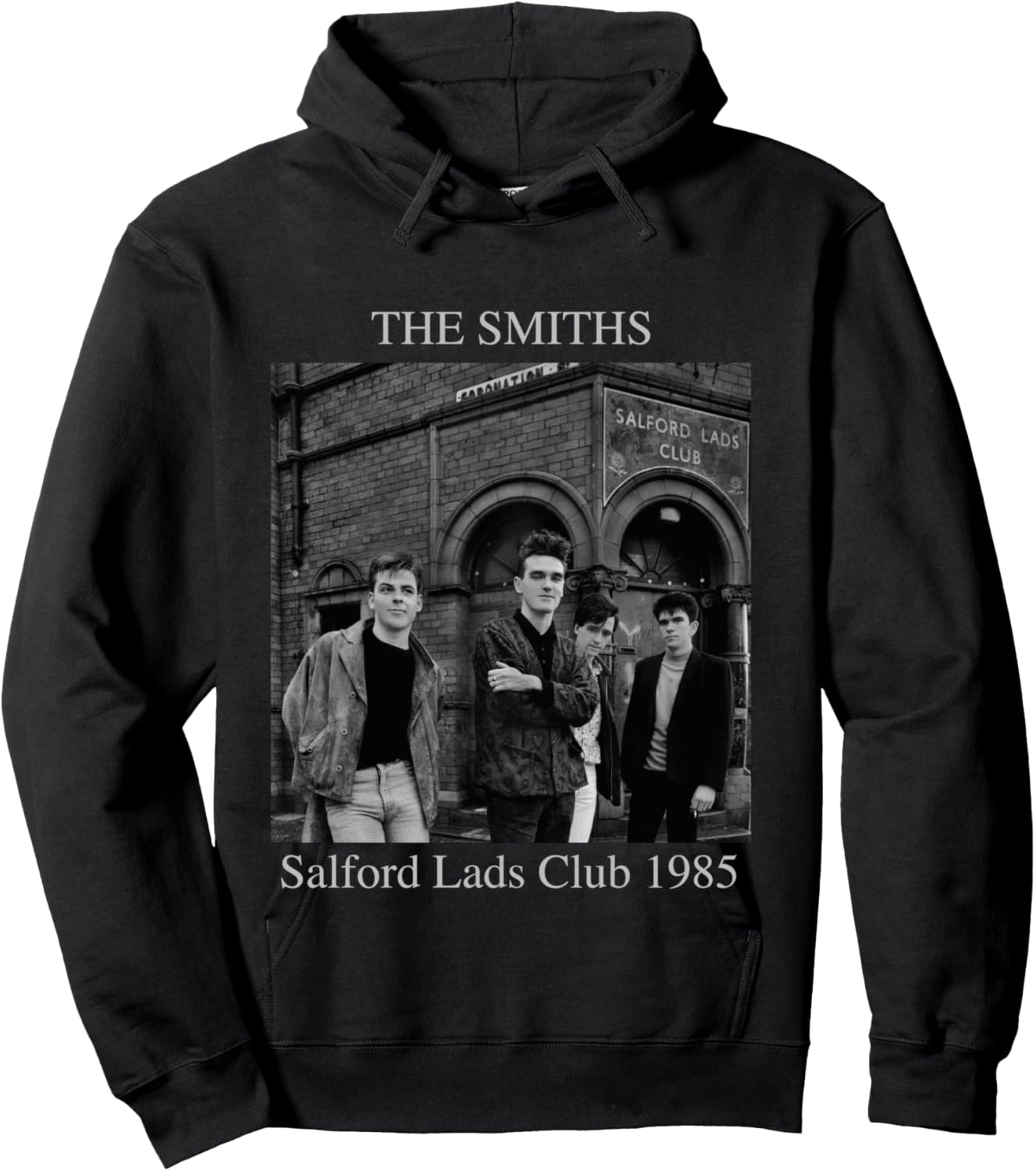 The Smiths Morrissey Salford Lads Club 1985 Stephen Wright Manche Longue Hoodie - Hoodie | Black