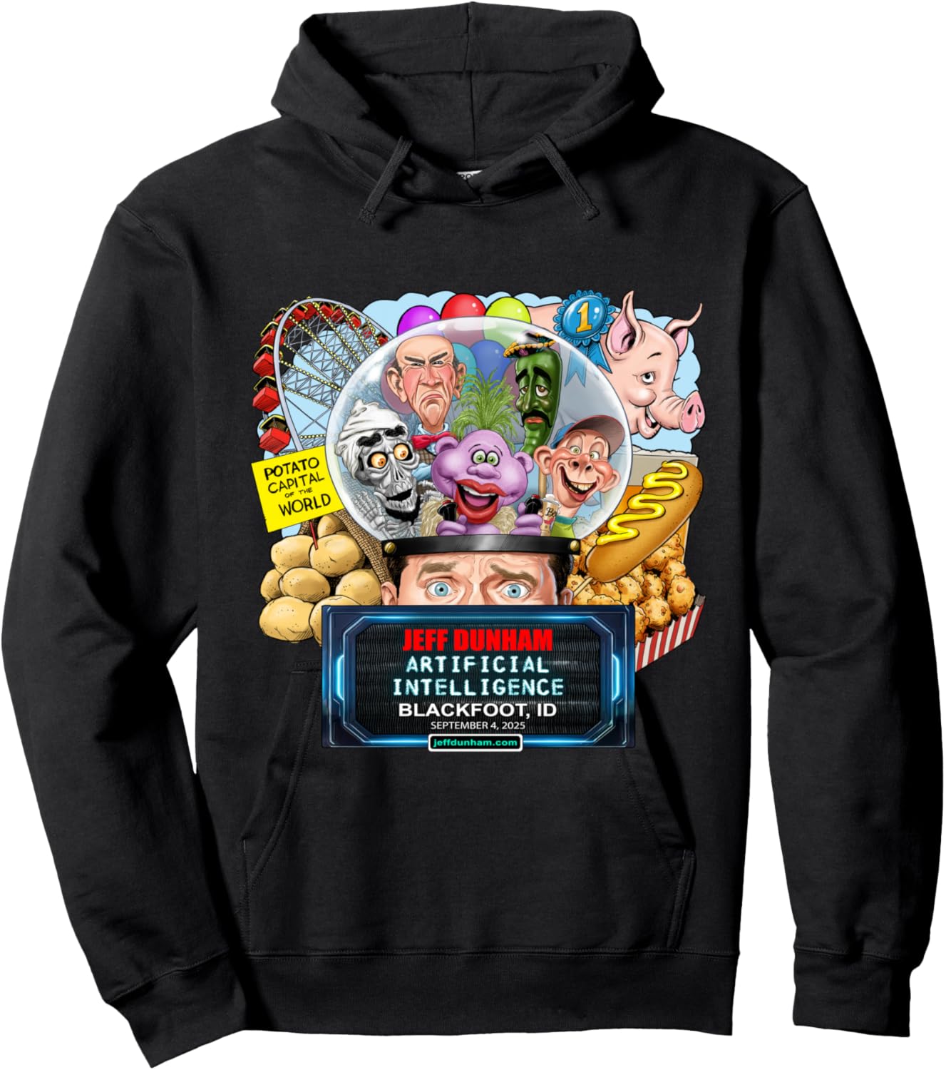 Jeff Dunham Blackfoot, ID (2025) Hoodie - Hoodie | Black