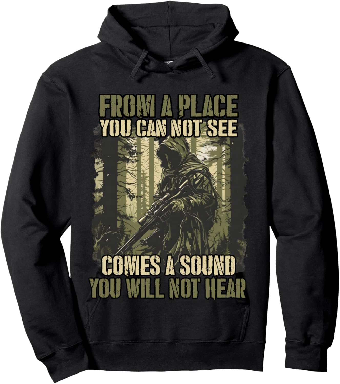 Soldier | Sniper T Combat Army Military Soldiers Hoodie - Hoodie | Black