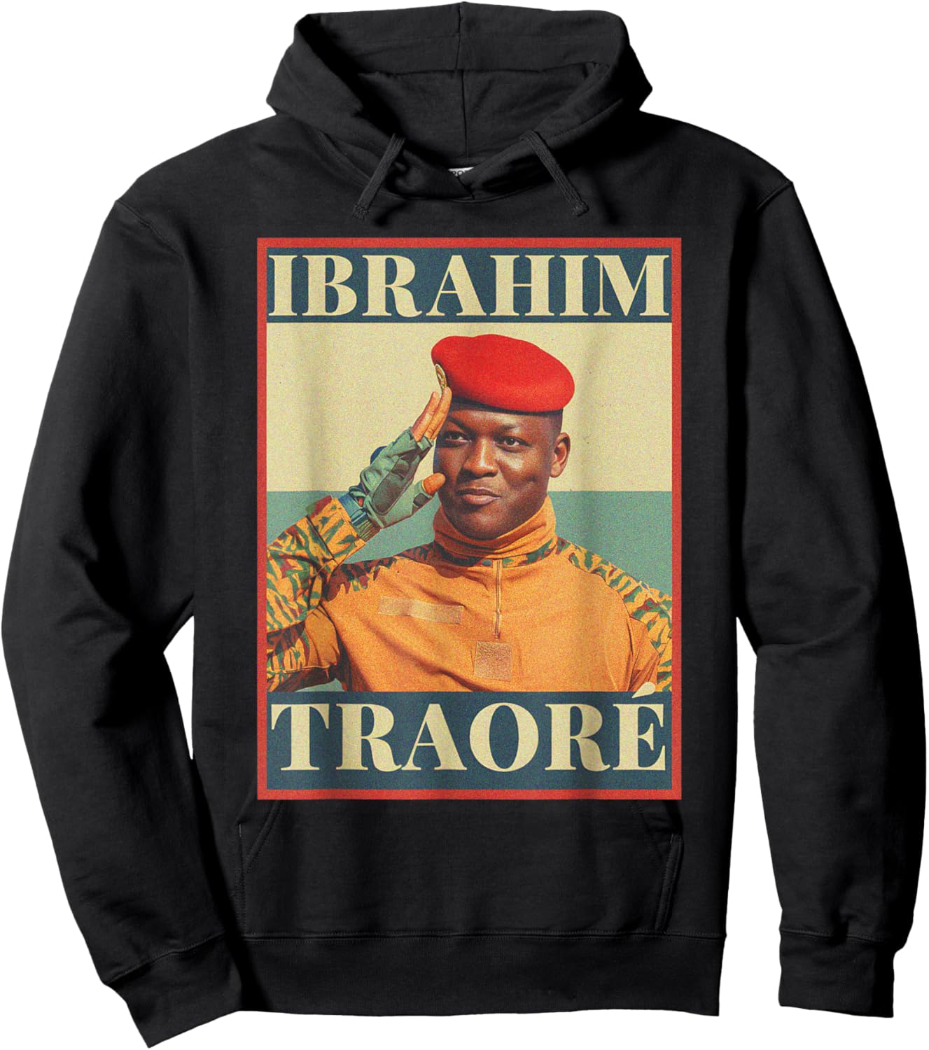 Jamaica Loves Traore' Captain Ibrahim Traore Hoodie - Hoodie | Black