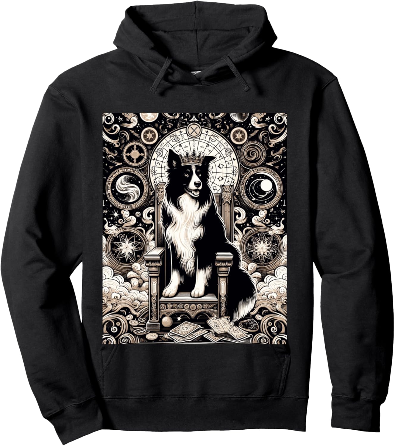 Border Collie tarot card Hoodie - Hoodie | Black