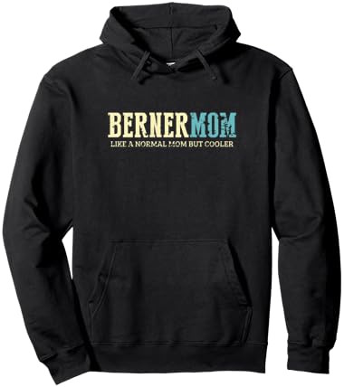 Berner Mom Cooler Fun Dog Mommy Vintage Mothers Day Hoodie - Hoodie | Black