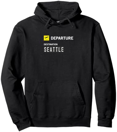 Tableau d'affichage Aéroport Départ Seattle Hoodie - Hoodie | Black