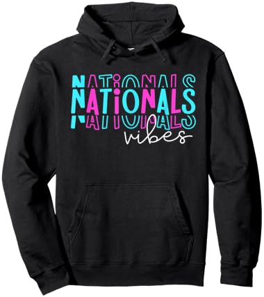 Nationals Vibes Dance Gymnastics Cheer Team Spirit Hoodie - Hoodie | Black