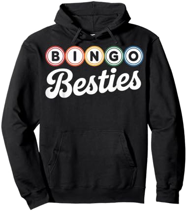 Bingo Besties Matching Group Friends Game Night Women Man Hoodie - Hoodie | Black