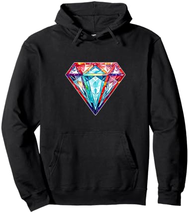Diamond Black Black Men's Cool Shirts Hoodie - Hoodie | Black
