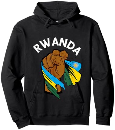 Rwandan Pride Power Handfist Rwanda Flag Rwandan Roots Hoodie - Hoodie | Black