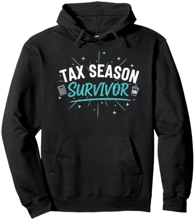 Tax Season Survivor Accountant Funny Saying Hoodie - Hoodie | Black