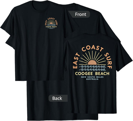 Coogee Beach Australia Souvenir 2-sided T-Shirt - T-Shirt | Black