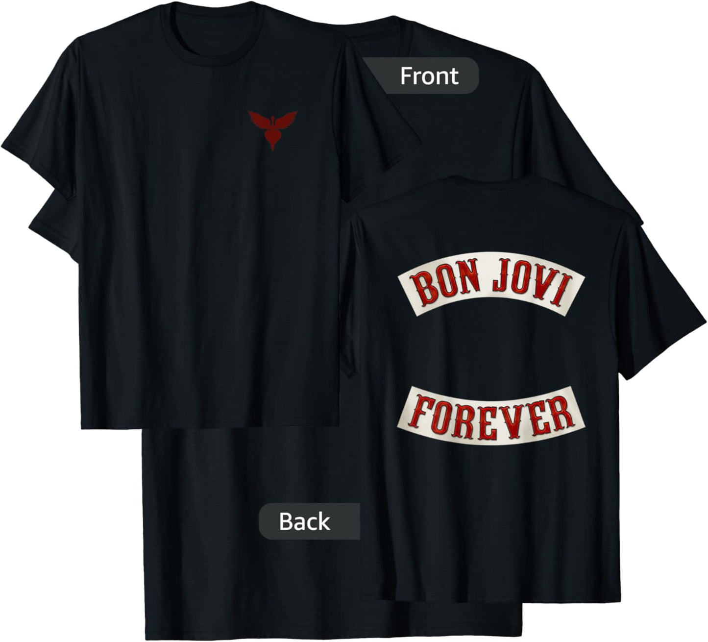 Official Bon Jovi Forever Back Print T-Shirt - T-Shirt | Black