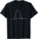 Minimalist Christmas Tree Line Art Holiday T-Shirt - T-Shirt | Black