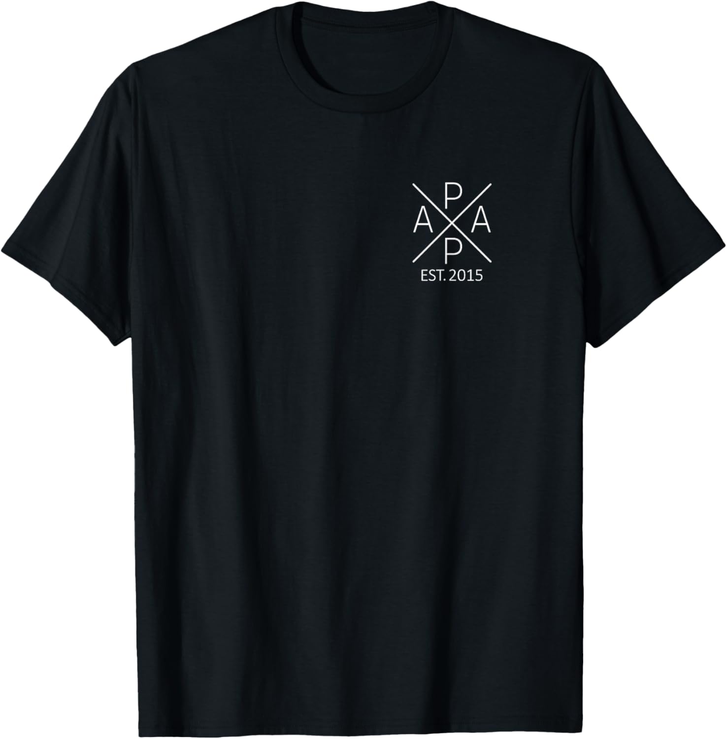 Papa Est 2015 Papa seit 2015 Papa 2015 T-Shirt - T-Shirt | Black