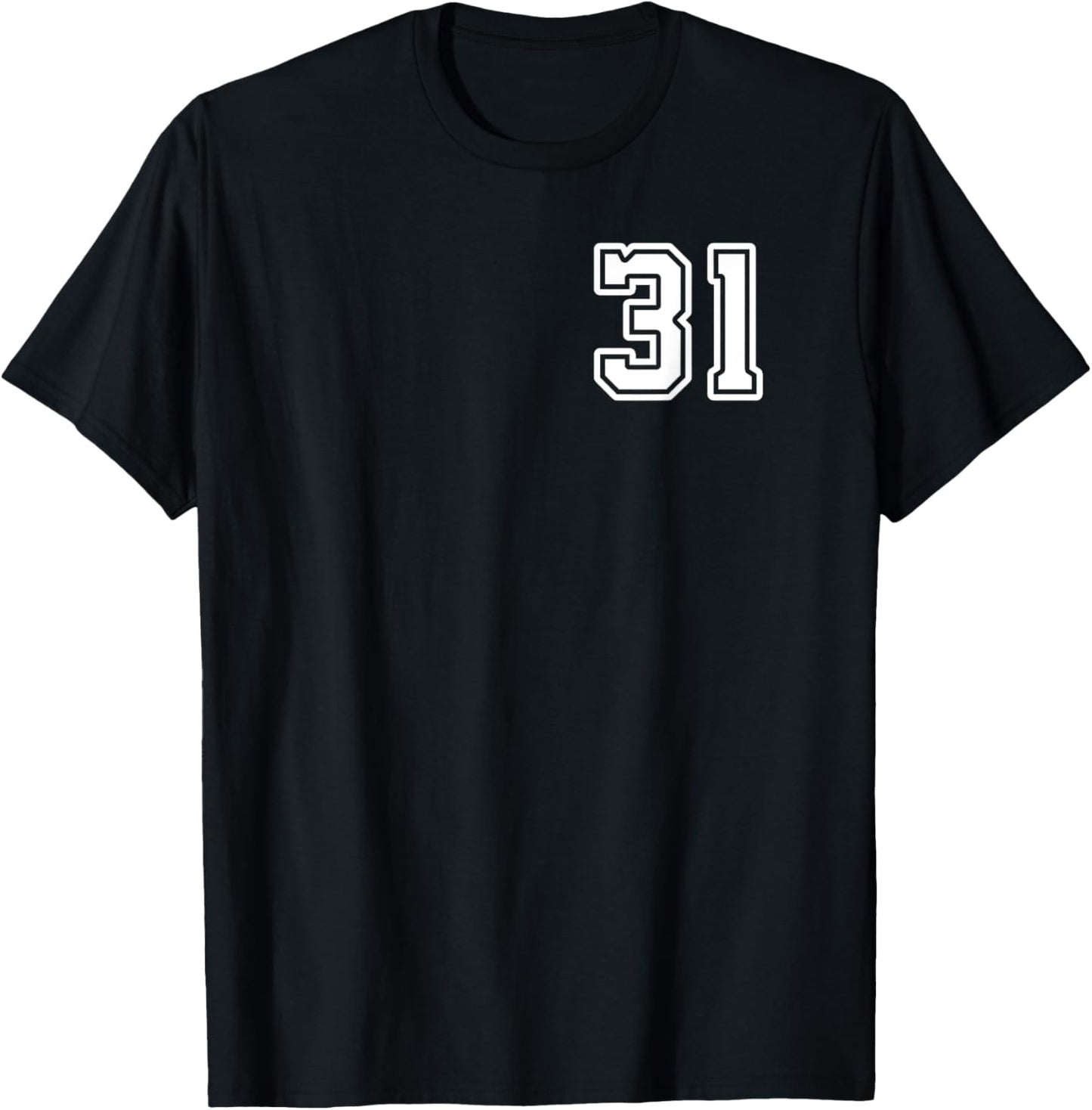 Number 31 Shirt #31 Player Sports Team Men Women Kids T-Shirt - T-Shirt | Black