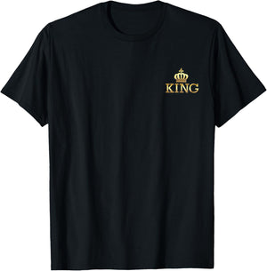 King with Crown Cool Funny Graphic Design Men Boy T-Shirt - T-Shirt | Black