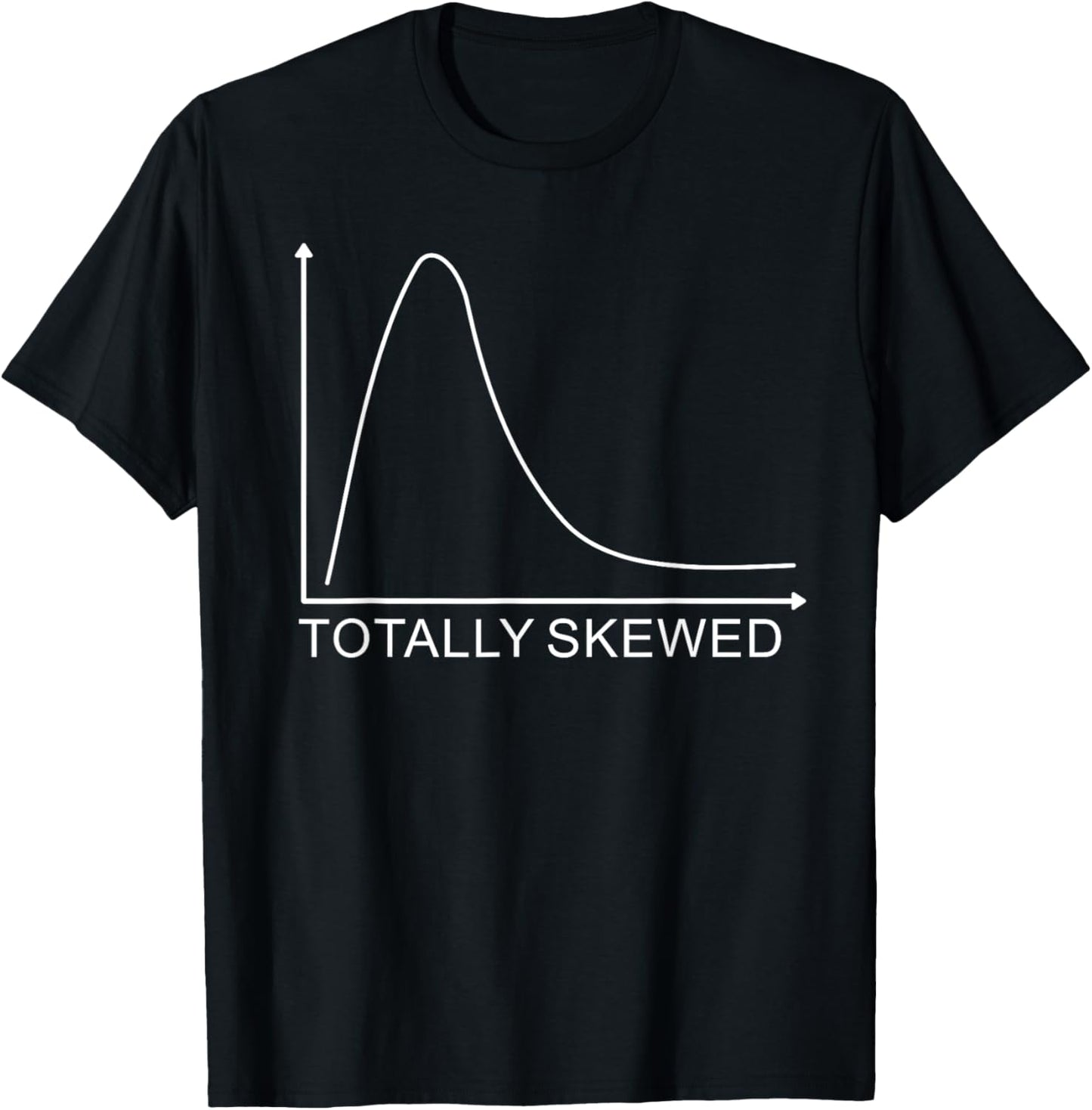 Totally Skewed Funny APSTATS Skewed Graph Statistics T-Shirt - T-Shirt | Black