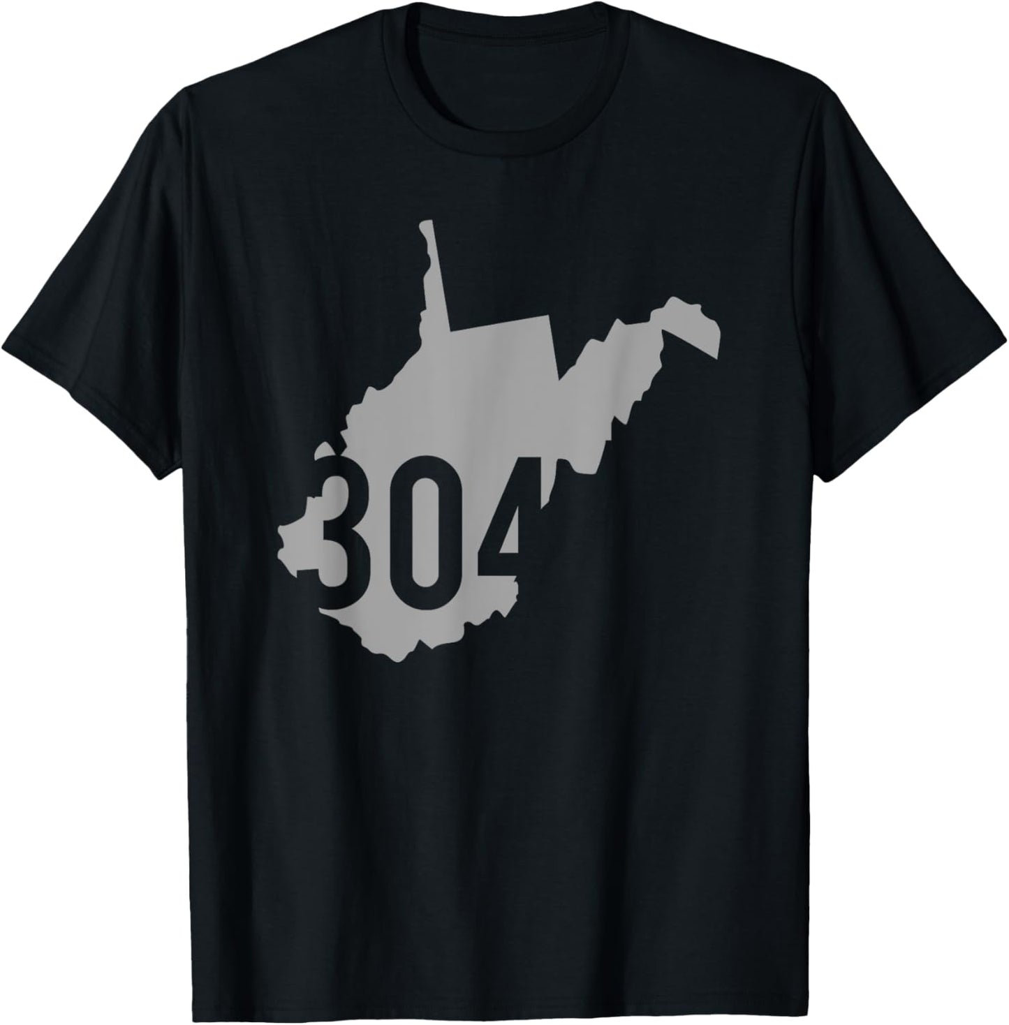 304 Area Code, Charleston, Huntington, Morgantown, WV T-Shirt - T-Shirt | Black