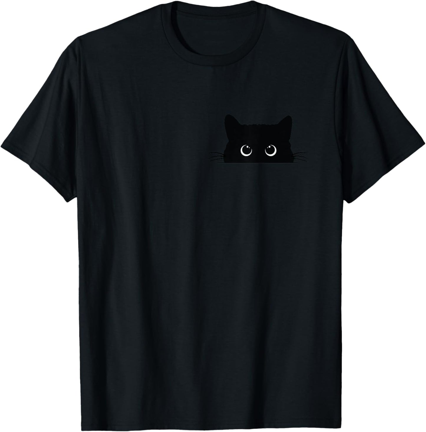 Cute Black Cat Peeking Halloween Spooky Season Fall Women T-Shirt - T-Shirt | Black